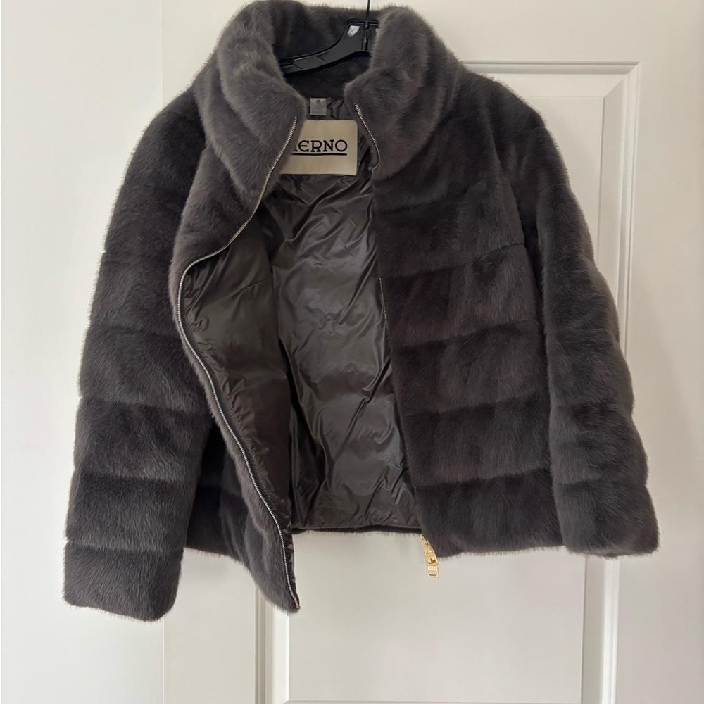 Herno Dark Charcoal Fur Teddy Jacket